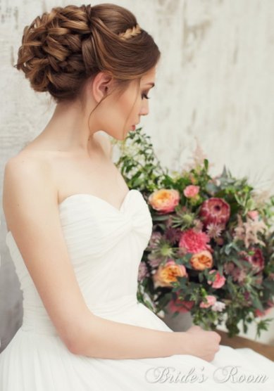 Прическа на свадьбу С16266 - Стилист-визажист Студия свадебных стилистов Bridesroom