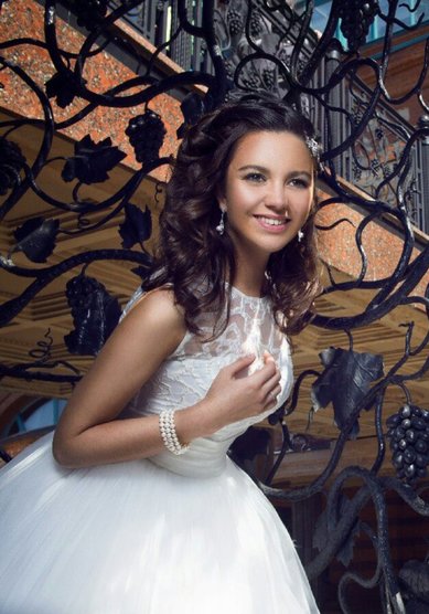 Прическа на свадьбу Наталли (V16374) - Стилист Елена Левицкая