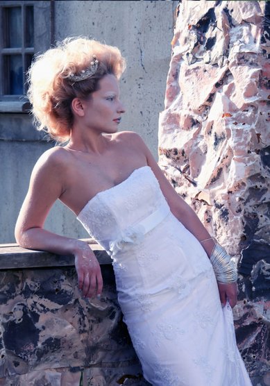 Свадебная прическа Снежная королева (V16517) - Стилист Елена Левицкая