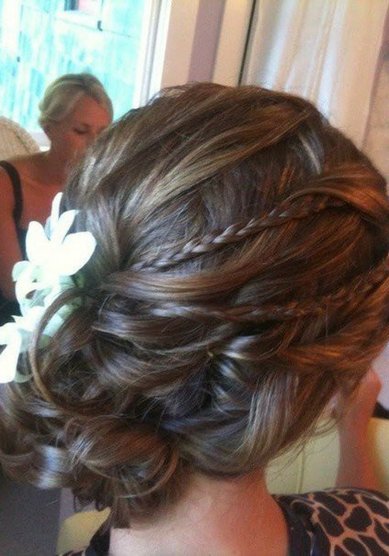 Свадебная прическа Прическа с плетением (S17859) - Свадебная студия SilverSalon