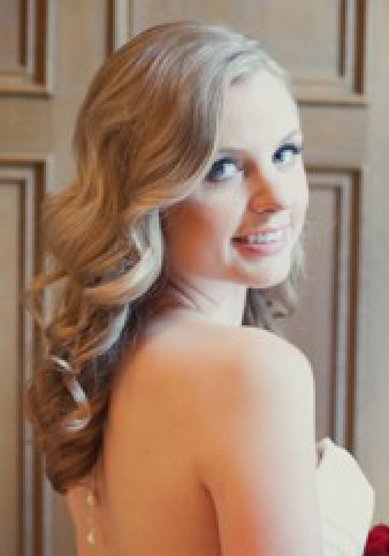 Свадебная прическа Волны на свадьбу (S17921) - Свадебная студия SilverSalon