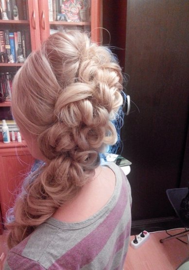 Прическа на свадьбу Классическая свадебная прическа (S17922) - Свадебная студия SilverSalon...