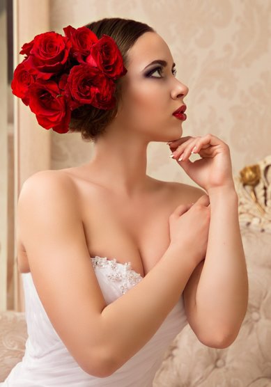 Прическа на свадьбу Кармен (V17950) - Стилист Елена Левицкая