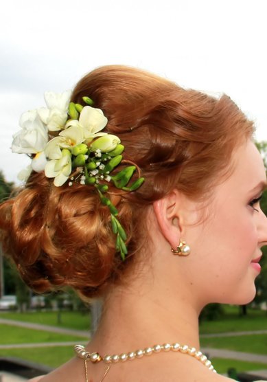 Прическа на свадьбу С17974 - стилист-визажист Мила Кузьмина
