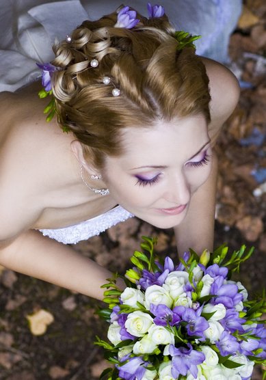 Свадебный образ Нежно-лиловый макияж (П18133) - Стилист-визажист Елена Плетнер