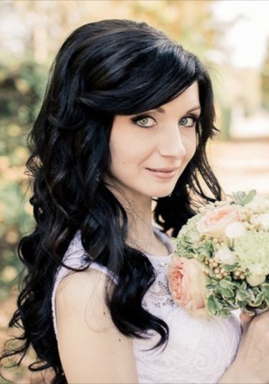 Прическа на свадьбу Распущенная с локонами (С18728) - Стилист-визажист Олеся Чорная