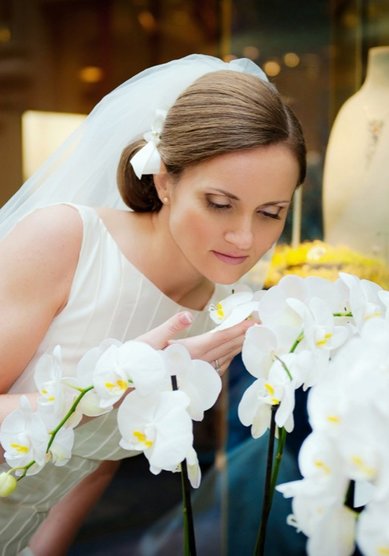 Свадебная прическа Классический пучок (М18857) - Стилист-визажист Москвичка