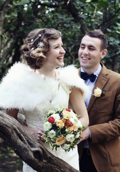 Свадебная прическа Ретро-прическа (М18871) - Стилист-визажист Москвичка