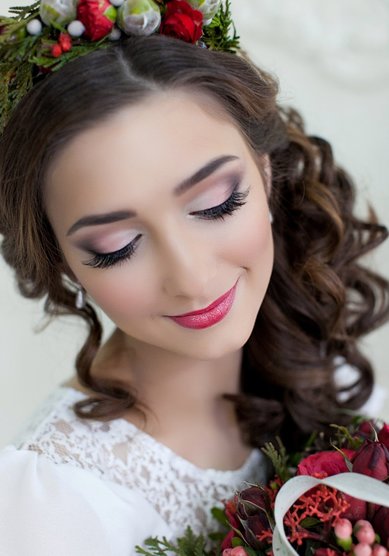 Свадебный образ Яркий свадебный макияж (М18971) - Стилист-визажист Москвичка