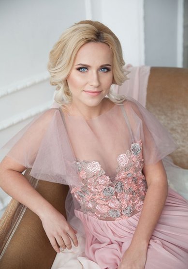 Свадебный образ выразительный макияж для синих глаз (М19065) - Стилист-визажист Москвичка...