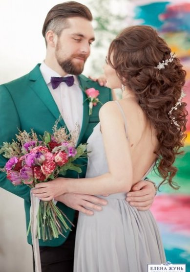 Прическа на свадьбу Греческая коса (М19068) - Стилист-визажист Москвичка