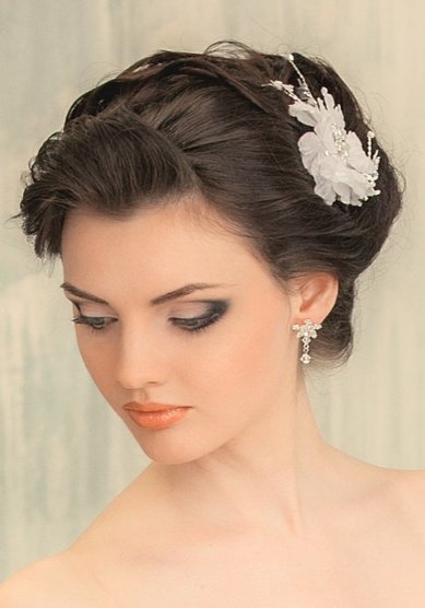 Прическа на свадьбу Холодная волна (B19390) - Стилист-визажист BridesDay