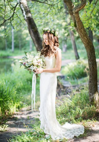 Прическа на свадьбу в стиле рустик (М19568) - Стилист-визажист Москвичка