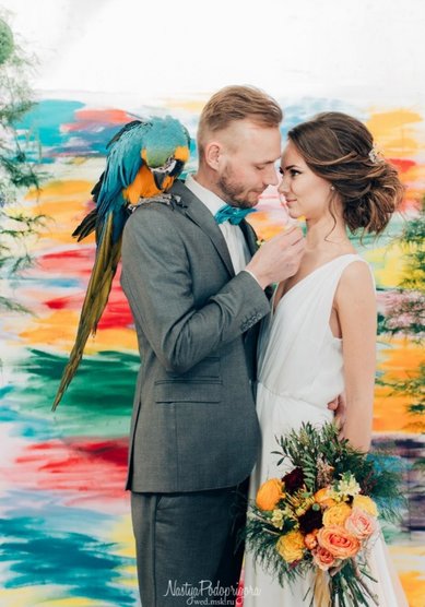 Свадебная прическа воздушный пучок (М19575) - Стилист-визажист Москвичка