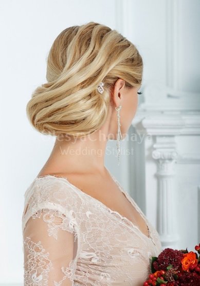 Прическа на свадьбу Осенний джаз (С19628) - Стилист-визажист Олеся Чорная