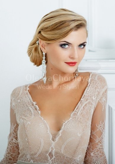 Свадебная прическа Осенний джаз (С19629) - Стилист-визажист Олеся Чорная