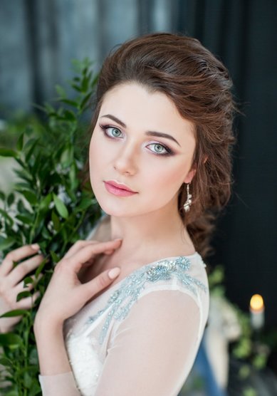 Свадебный образ Свадебный макияж для синих глаз (М19885) - Стилист-визажист Москвичка...