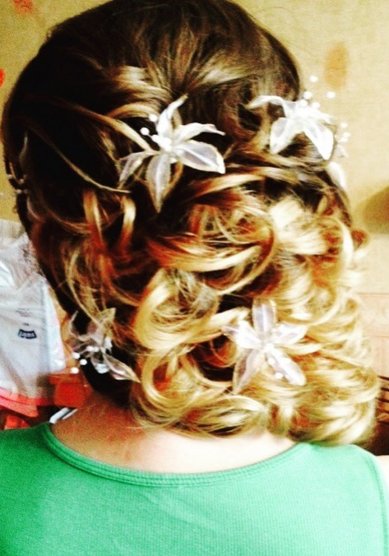 Свадебная прическа прическа на выпускной (Е19919) - Стилист-визажист Екатерина Косолапова...