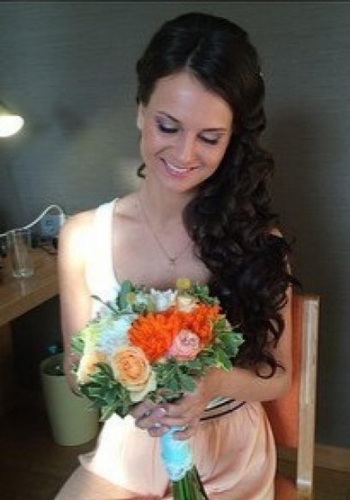 Прическа на свадьбу Л20064 - Стилист-визажист Лиза Золотая