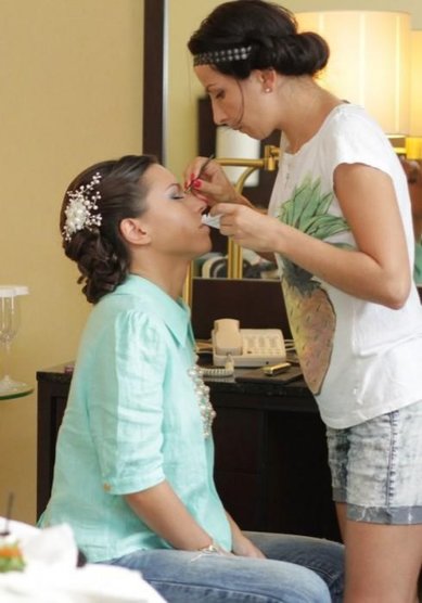 Прическа на свадьбу Оксана (Л20090) - Стилист-визажист Лиза Золотая