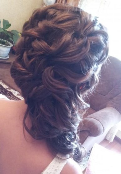 Свадебная прическа Мария (Л20095) - Стилист-визажист Лиза Золотая