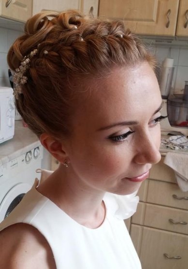 Прическа на свадьбу Вероника (Л20096) - Стилист-визажист Лиза Золотая