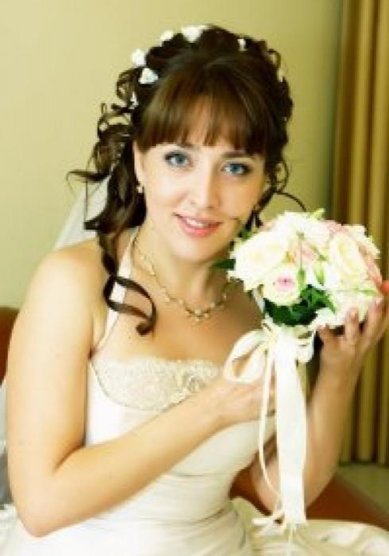 Прическа на свадьбу Лучезарной взгляд (Л20118) - Стилист-визажист Лиза Золотая