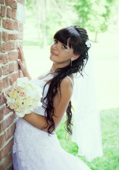 Прическа на свадьбу Романтика (Л20124) - Стилист-визажист Лиза Золотая