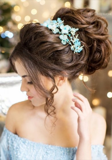 Прическа на свадьбу Объемный пучок (С21126) - Стилист-визажист Олеся Чорная