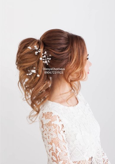 Прическа на свадьбу Свадебный хвост (С21136) - Стилист-визажист Олеся Чорная
