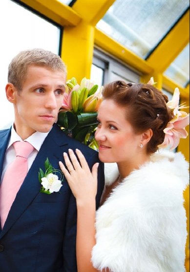 Свадебная прическа Лебединая верность (С6533) - Стилист Ольга Родина