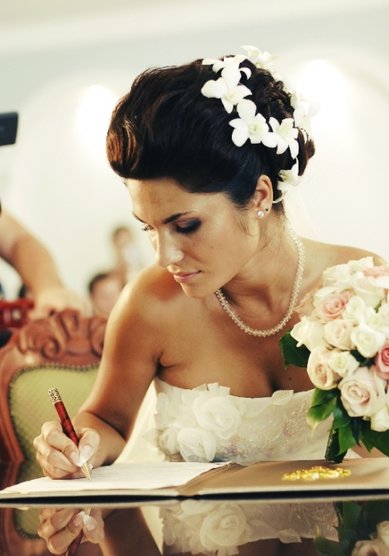 Прическа на свадьбу Полина (V6948) - Стилист Елена Левицкая