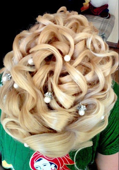 Прическа на свадьбу плетение (С11810) - стилист-визажист Мила Кузьмина
