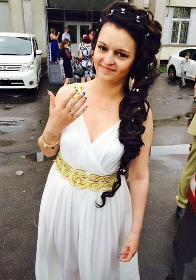 Свадебная прическа Гречанка (С17977) - стилист-визажист Мила Кузьмина