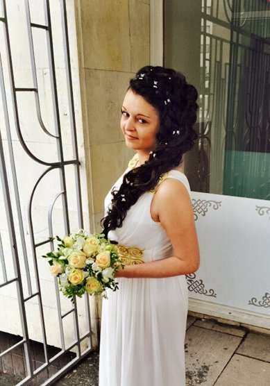 Свадебная прическа Гречанка (С17977) - стилист-визажист Мила Кузьмина