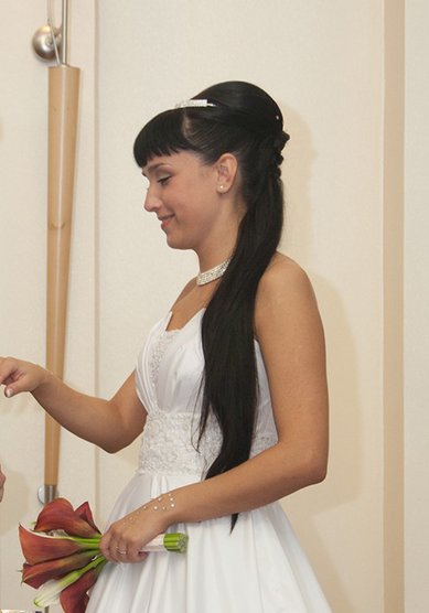 Свадебная прическа Одри Хепберн (П18117) - Стилист-визажист Елена Плетнер