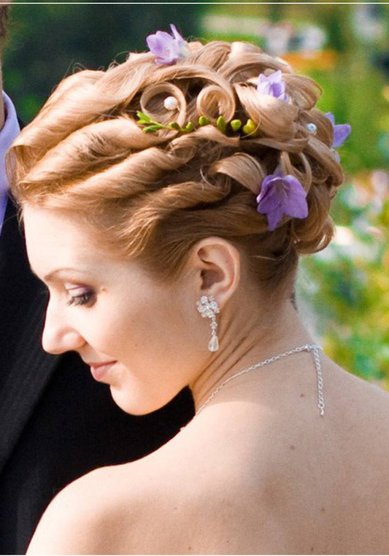 Прическа на свадьбу Нежная (П18118) - Стилист-визажист Елена Плетнер