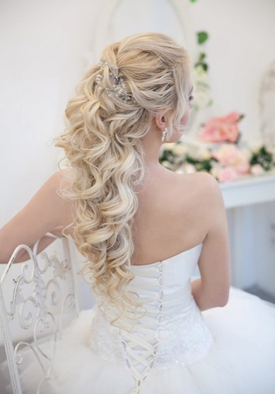 Прическа на свадьбу Греческая коса (М19056) - Стилист-визажист Москвичка
