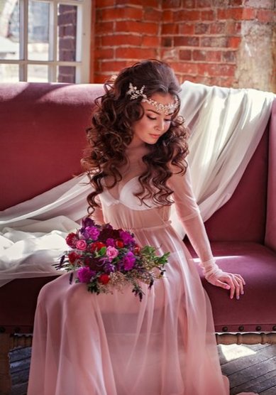 Свадебная прическа Локоны (М19067) - Стилист-визажист Москвичка