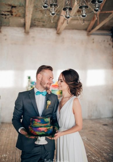 Свадебная прическа Свободный пучок (М19069) - Стилист-визажист Москвичка