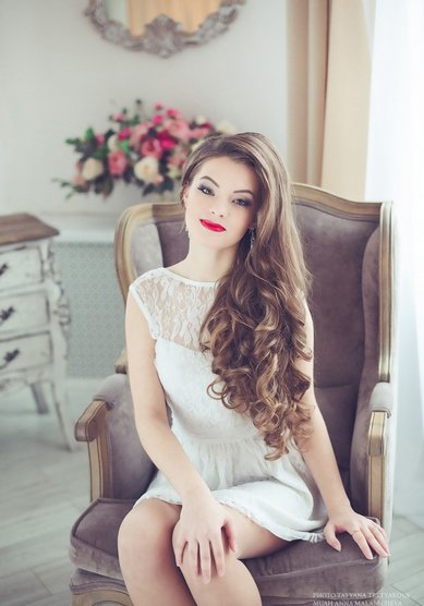 Прическа на свадьбу Локоны (С19866) - Стилист-визажист Анна Маланичева