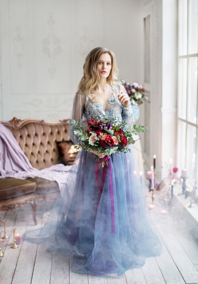 Свадебная прическа Свободные локоны-волны (М19891) - Стилист-визажист Москвичка