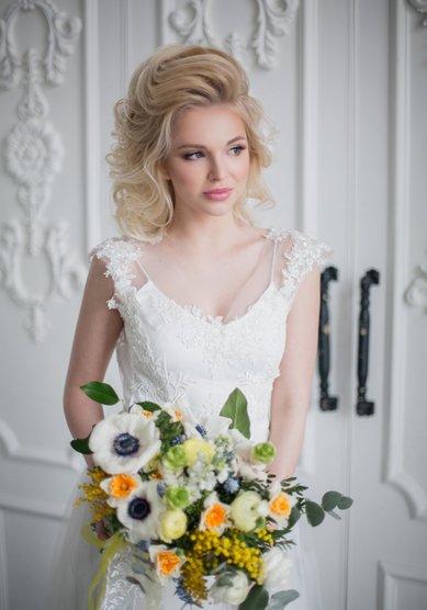 Свадебная прическа Греческая коса (М19899) - Стилист-визажист Москвичка