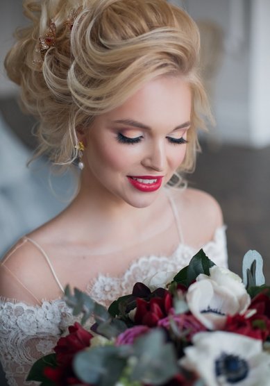 Образ невесты Яркий свадебный макияж (М19902) - Стилист-визажист Москвичка