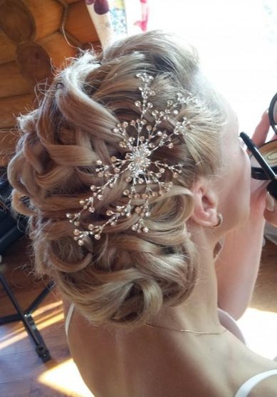 Свадебная прическа Лиза (Л20093) - Стилист-визажист Лиза Золотая