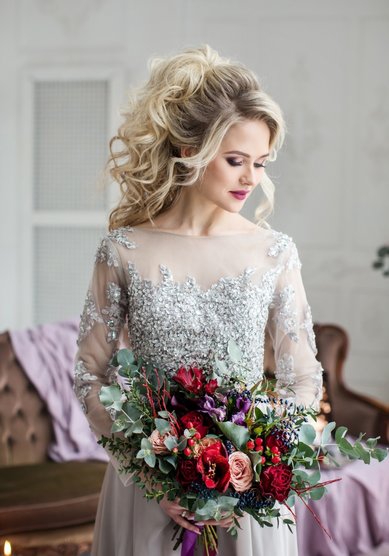 Образ невесты Яркий макияж (М20400) - Стилист-визажист Москвичка