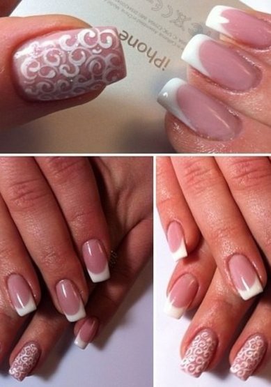 Свадебный маникюр А17097 - Мастер ногтевого сервиса Анна Ноготкова