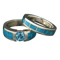 Арт. с бирюзой и топазом EC-01 | с бирюзой и топазом EC-01-З14935