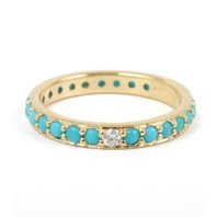 Арт. с бирюзой и бриллиантом YA-685-З14951