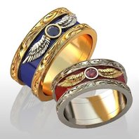 Арт. "Крылья" с эмалью YJ-1053 | "Крылья" с эмалью YJ-1053-З14959